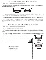 Preview for 1 page of Blue Wave Leaf Net Installation Instructions