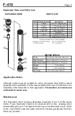 Предварительный просмотр 3 страницы Blue-White industries F-410 Instruction Manual