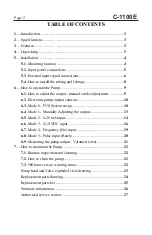 Preview for 2 page of Blue-White CHEM-FEED C-1100E Operating Manual