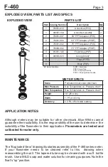 Предварительный просмотр 3 страницы Blue-White F-460 Instruction Manual