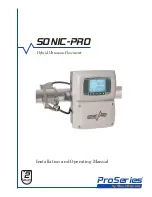 Blue-White ProSeries Sonic-Pro S1 Installation And Operating Manual предпросмотр