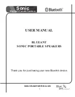 Preview for 1 page of Blueant Sonic User Manual