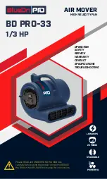 Предварительный просмотр 1 страницы Bluedri BD PRO-33 Use And Care Manual