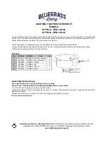 Preview for 1 page of Bluegrass Living BFPR-33 User Manual