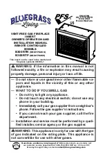 Предварительный просмотр 1 страницы BLUEGRASS 170268 Owner'S Operation And Installation Manual
