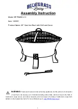 BLUEGRASS BFPW26D-CC Assembly Instruction предпросмотр