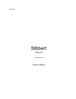 BLUENOTE STIBBERT Owner'S Manual preview