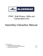 Blueridge PTAC Assembly & Instruction Manual preview