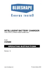 Предварительный просмотр 1 страницы Blueshape CVS8X Operating Instructions Manual