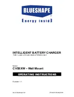 Blueshape CVS8XW Operating Instructions Manual preview