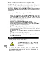 Preview for 2 page of Blueshape CVS8XW Operating Instructions Manual