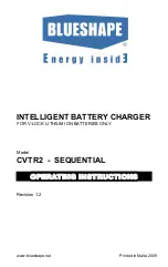 Предварительный просмотр 1 страницы Blueshape CVTR2 Operating Instructions Manual