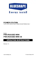 Blueshape PWS-RUGGED MINI Operating Instructions Manual предпросмотр