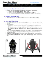 Preview for 28 page of BlueSky Mast AL1 STANDARD Series User Manual