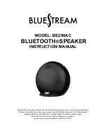 Bluestream BS200AC Instruction Manual предпросмотр