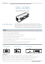 Bluestream DA11USB Quick Reference Manual preview