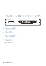 Bluestream PLATINUM PLA66ARC User Manual preview