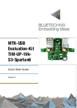 Bluetechnix TIM-UP-19kS3-Spartan6 Quick Start Manual preview