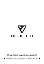 Bluetti Split Phase Fusion Box PRO P030A User Manual preview