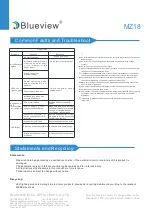 Preview for 7 page of Blueview MZ18 Manual