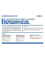 Bluewave KAYAK-BW-01-PK-iKAYAK-RED Instructions Of Use And Owners Manual preview