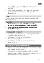 Preview for 42 page of BlueWear 021784 Operating Instructions Manual