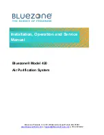 Bluezone Model 420 Installation, Operation And Service Manual preview