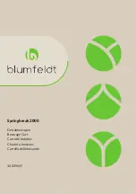 Preview for 1 page of Blumfeldt 10029647 Manual