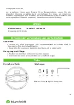 Preview for 2 page of Blumfeldt 10030613 User Manual