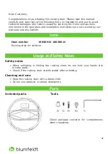 Preview for 4 page of Blumfeldt 10030613 User Manual