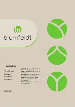 Blumfeldt 10034281 Manual preview