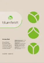 Preview for 1 page of Blumfeldt 10035992 Manual