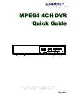 Preview for 1 page of Blunet MPEG4 4CH DVR Quick Manual