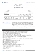 BluStream C44-KIT Quick Reference Manual предпросмотр