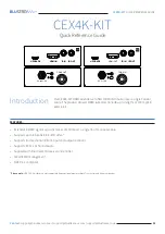 Предварительный просмотр 1 страницы BluStream CEX4K-KIT Quick Reference Manual