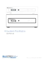 BluStream Custom Pro Matrix Series User Manual предпросмотр