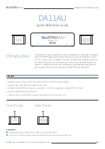 BluStream DA11AU Quick Reference Manual предпросмотр