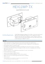 Предварительный просмотр 1 страницы BluStream HEX11WP-TX Quick Reference Manual