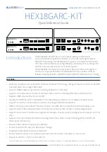 Предварительный просмотр 1 страницы BluStream HEX18GARC-KIT Quick Reference Manual