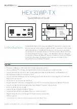 BluStream HEX31WP-TX Quick Reference Manual preview