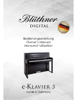 bluthner e-Klavier 3 Owner'S Manual предпросмотр