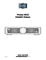 BMC Phono MCCI Owner'S Manual preview