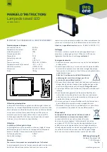 Preview for 3 page of BME Proone FLS8000LMACEU Instruction Manual