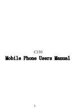 Предварительный просмотр 1 страницы Bmobile C230 User Manual