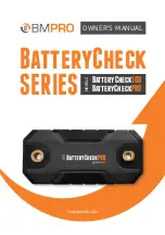 BMPRO BATTERYCHECK Series Owner'S Manual preview