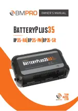 BMPRO BatteryPlus35 Series Owner'S Manual предпросмотр