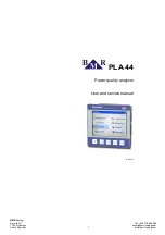 BMR PLA44 User And Service Manual preview