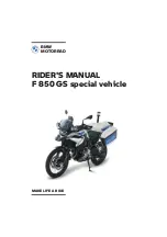 Предварительный просмотр 1 страницы BMW Motorrad F 750 GS 2021 Rider'S Manual