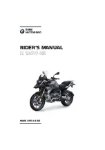 Предварительный просмотр 1 страницы BMW Motorrad R 1250 GS 2002 Rider'S Manual