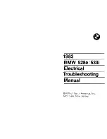 Предварительный просмотр 1 страницы BMW 1983 528e Electrical Troubleshooting Manual